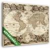 Antik világtérkép (35x25 cm, Vászonkép )