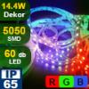 LED szalag kültéri (5050-60) - RGB, Dekor, 5 méter!