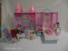 Barbie kastély, babaház, ház berendezve, kiegészítőkkel