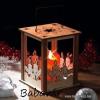 Karácsonyi dekor: Fa lámpás ledesen világító élethű gyertyával új