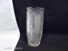 4850 Régi csiszolt üveg kristály váza 16 cm