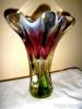 Múránoi gyönyörű súlyos-vastag- üveg váza 25,8 cm