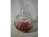 Fújtüveg BOHEMIA művészi üveg váza 37 cm