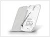 Samsung i9500 Galaxy S4 akkumulátoros flipes hátlap - 3200 mAh - fehér