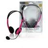 Headset Fülre Illeszkedő 2x 3.5 mm Beépített Mikrofon Rózsaszín