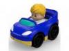 Fisher-Price: Little People négykerekű autópajtás kék versenyautó - Mattel