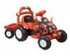 Elektromos utánfutós traktor a Baby Mix-től piros színben