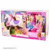 Mattel Barbie Hercegnőkélpző hintó gyönyörű Barbie ló együtt