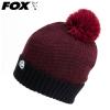 Fox BURGUNDY BLACK BOBBLE Hat - bojtos kötött sapka