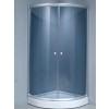 Vital íves zuhanykabin 90x90 sötét szürke üveggel, zuhanytálca nélkül