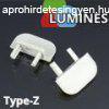 Lumines Alu profil eloxált Type-Z végzáró fehér