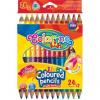 Colorino színes ceruzakészlet 12 24, DUO (kétvégű), JUMBO, háromszög test