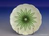 0G222 Antik Meisseni zöld-fehér porcelán kistányér