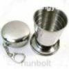 Kihúzható fém pohár ón címer matricával (kulcstartó)