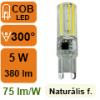 LED lámpa G9 (5Watt 300 ) természetes fehér