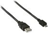 Valueline 0,5m USB A-microB M-M kábel, fekete