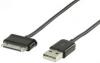 Valueline 1m USB2.0 - 30pin Samsung adat töltő kábel, fekete
