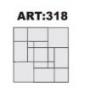 ART:318 - kerti j r lap 39x39x6 nt forma