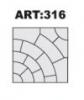 ART:316 - kerti j r lap 39x39x6 nt forma