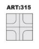 ART:315 - kerti j r lap 39x39x6 nt forma