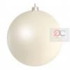 Karácsonyi Gömb fényes, műanyag, nehezen éghető, Ø 20 cm, fehér