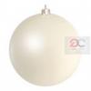 Karácsonyi Gömb fényes, műanyag, nehezen éghető, Ø 8 cm, fehér