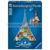 Ravensburger 960 db-os Sziluett puzzle - Eiffel-torony, Párizs 16152