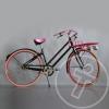 Retro női kerékpár fekete-rózsaszín 28-as méret