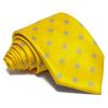 Citromsárga nyakkendő - babakék mintás