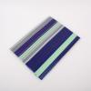 Textil hatású műanyag zuhanyfüggöny 180-200 cm Kék csíkos