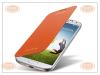 Samsung i9500 Galaxy S4 flipes hátlap - EF-FI950BOEGWW gyári - orange