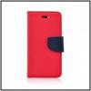 Huawei P8 Lite oldalra nyíló flip tok (Fancy design), PIROS