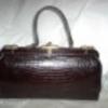 fekete krokodil vintage táska