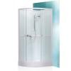 Simple White 80x80 cm-es íves üveg hátfalas zuhanykabin