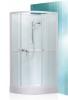 Simple White 80x80 cm-es íves üveg hátfalas zuhanykabin