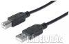 Manhattan USB 2.0 AM-BM nyomtató kábel 1m (306218)