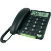 Vezetékes nagygombos asztali telefon időseknek fekete Doro PhoneEasy 312cs