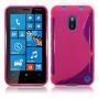 Nokia Lumia 620, TPU S-line szilikon tok, rózsaszín
