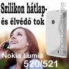 Szilikon hátlap- és élvédő tok - Nokia Lumia 520 521
