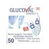 GLUCOVAL Vércukorszintmérő tesztcsík (50db)
