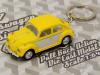 1967 Classical Volkswagen Beetle 1:64 sárga kulcstartó