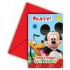 Disney Mickey Party Meghívó 6 db-os