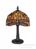 LORETTA - Tiffany asztali lámpa - bronz - ...