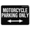 Fém tábla - Motorcycle Parking Only