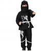 Fekete ninja jelmez 128cm-es