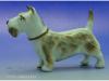 0A988 Régi porcelán kutya szobor Fox terrier