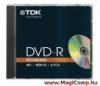 TDK DVD-R 16x 4.7Gb lemez cd tokban