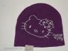 48-50 cm-es fejre lila kötött sapka - Hello Kitty