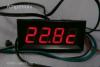 Digitális óra hőmérő voltmérő LED kijelző 3 funkció 1 műszerben