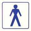tábla műa. 13x13cm férfi WC szimbólum